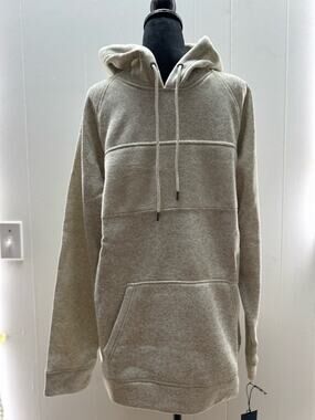 Caliville Men's Oatmeal Pullover Hoodie, Size L